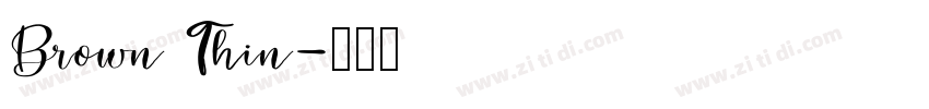 Brown Thin字体转换